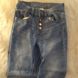Justice denim skinny jeans.(jeggings)